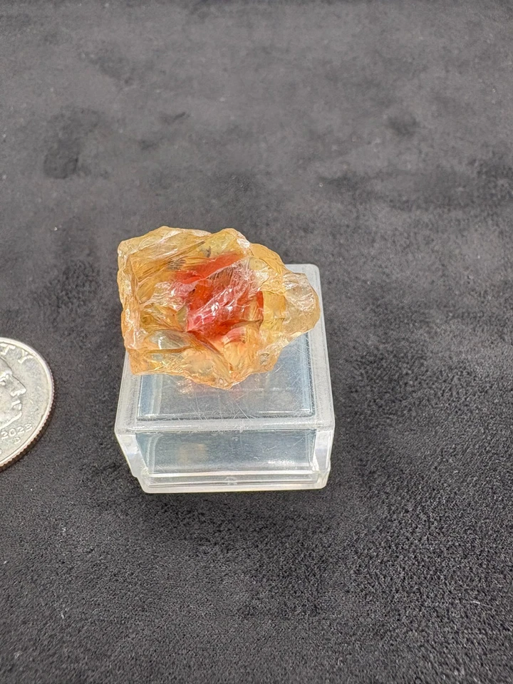 Piedra solar Oregon, gema áspera de alta calidad, piedra preciosa roja sin cortar, 35ct 7g 20x27x17 mm Foto 3 de 4