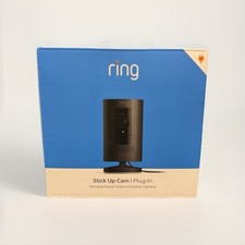 Ring Stick Up Cam Plug-In  Weather-Resistant Outdoor/Indoor Camera - Black