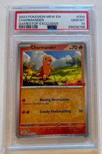 Charmander - (GameStop Exclusive)  PSA 10 004/165 Reverse Holo GEM MINT Pokemon