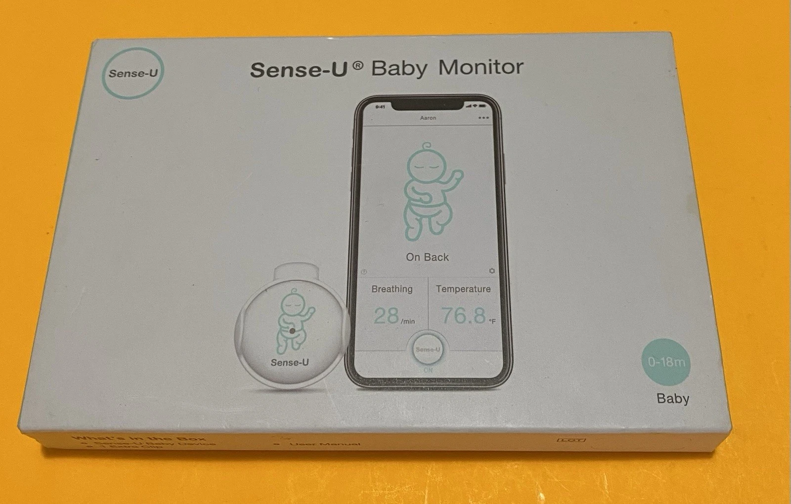 Sense-U Baby Monitor 0-18M Baby Breathing Movement Temperature Rollover SU210