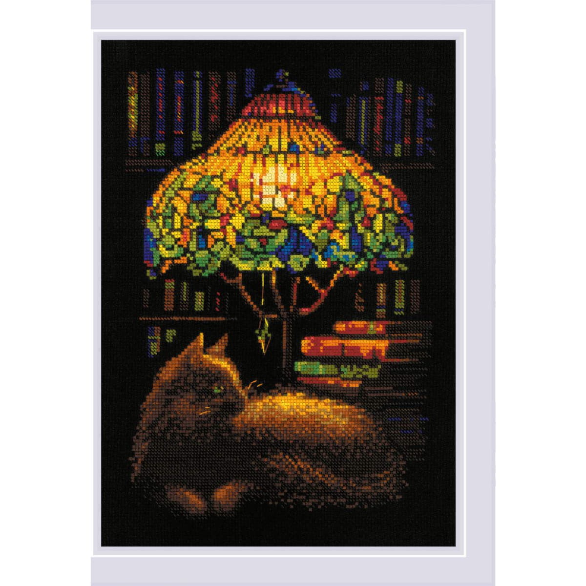 Riolis counted cross stitch kit ""Book Evening"", 21x30cm