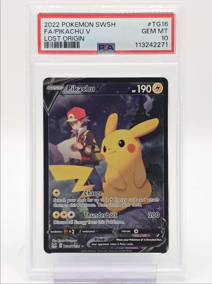 Pikachu Pokémon TCG Grade 10 Rare Individual Collectible Card Game