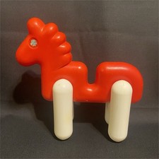 Vintage Red Plastic Horse with detachable legs.  Ages 1-4 Years