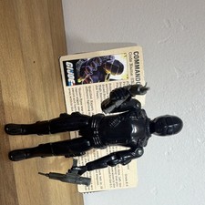 1982 GI Joe Snake Eyes V1 Straight Arm Vintage Hasbro Figure 2 Guns
