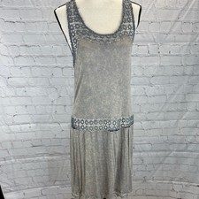 NWT Hayden Los Angeles gray crochet lace dress sz med