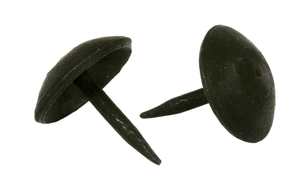 80 Hand Forged 1" Black Round Head Nails Wrought Iron Furniture Door Decor Stud - Image 3 of 4