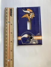Plaque murale interrupteur lumière Minnesota Vikings—Vintage