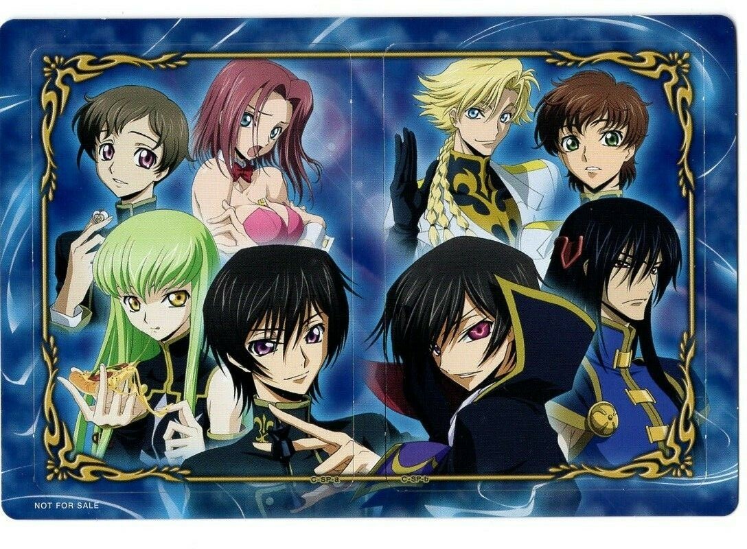 card promo Code geass anime Lelouch Zero C.C. Kallen Kururugi