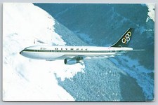 Airplanes~Olympic Airways Airbus A300 In Flight Scene~PM 1985~Vintage Postcard