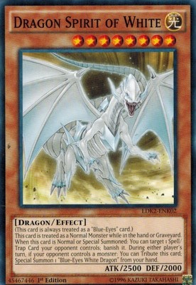 Dragon Spirit of White 1st X 1 YUGIOH LDK2-ENK02 Effect Monster | eBay