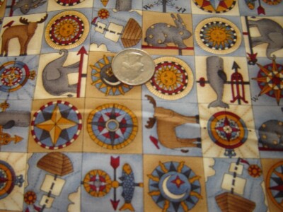 cotton fabric DEBBIE MUMM mumms the word folk art squares for SSI 2 yards