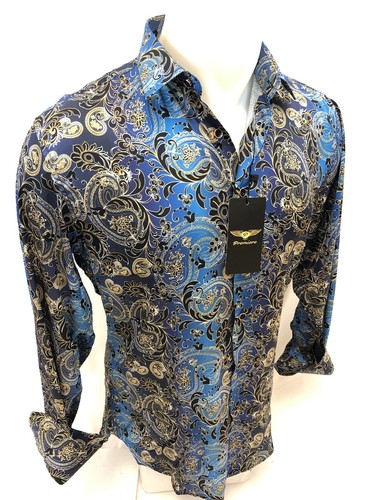 Long Sleeve Button Up Dress Shirt SILKY 