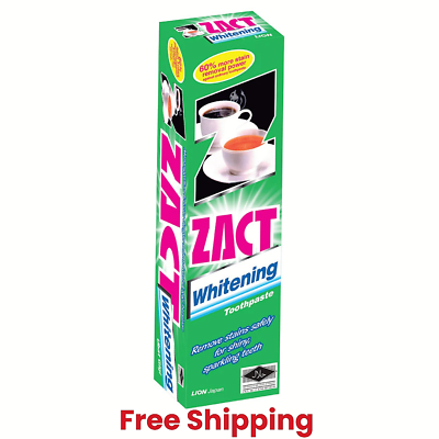 Lion ZACT Whitening Tea Coffee Tobacco Stain Removal Smokers Toothpaste  150g