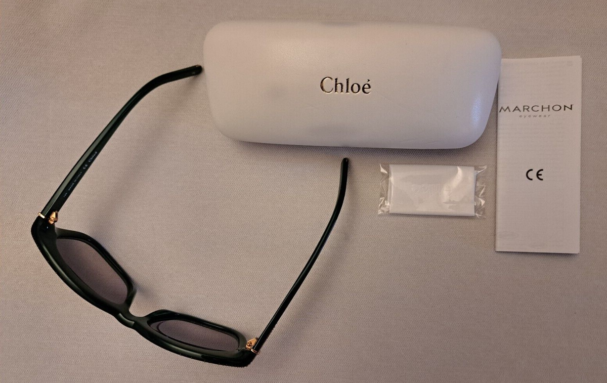 Chloe Suns CE626S Italian Green Gold Sunglasses w Case 55-19-135 Diva Eyes Italy Chloe Suns CE626S Italian Green Gold Sunglasses w Case 55-19  main image 2