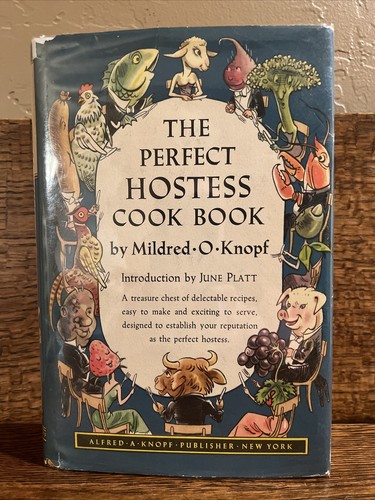 Die perfekte Gastgeberin Kochbuch Mildred O Knopf Vintage MCM Hausfrau Rezepte 1964