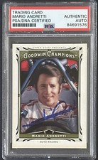 2013 UD Goodwin Champions Mario Andretti PSA DNA Autograph F1 Formula One Signed