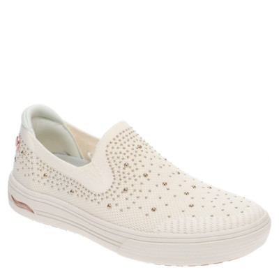 SKECHERS Arch Fit Arcade Off White Glitz Gal Sneaker Damen Größen 5-11 Neu