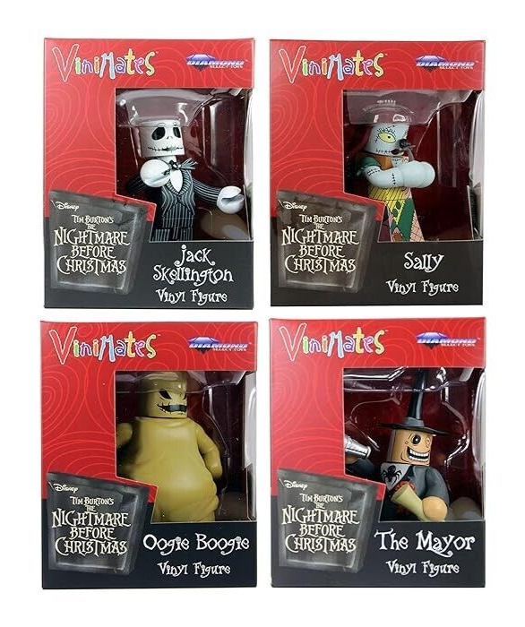 NIGHTMARE BEFORE CHRISTMAS FIGURE SET JACK SALLY MAYOR OOGIE NBX TIM BURTON NEW