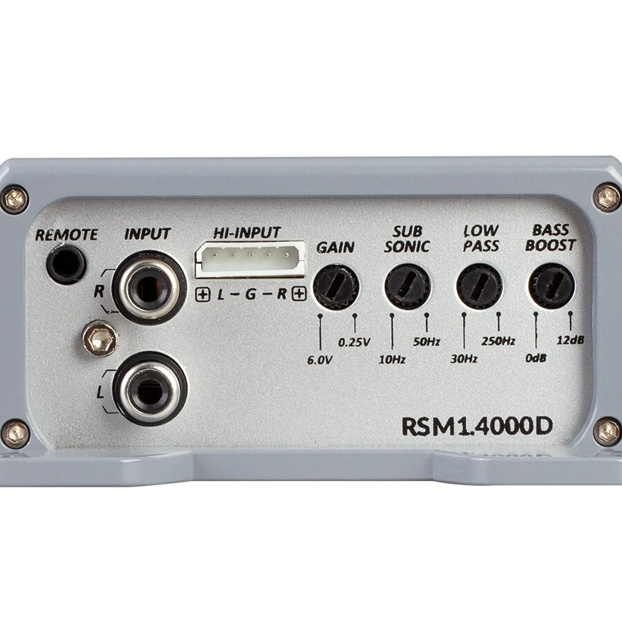 SOUNDSTREAM RSM1.4000D 微型单锁 D 级汽车音响低音放大器 4000W — 第 4/4 张图片
