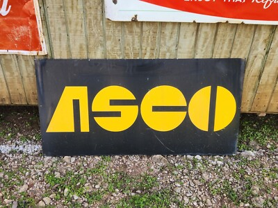 #ad #ad Vintage Asco Equipment Sign Large 48x24 Painted Oil Gas $149.99