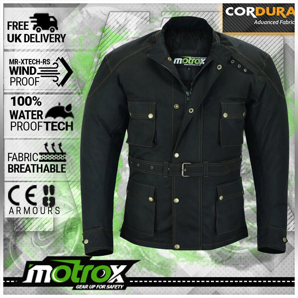 Motorcycle Waterproof Jacket Cordura Textile Mens Motorbike CE Armours Thermal
Opens in a new window