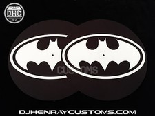 bat signal Dj Slipmats pair sl1200mk2 mk5 m3d m5g Technics or any turntable