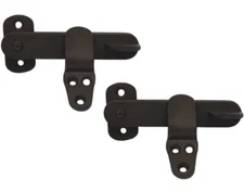 QCAA Solid Cast Brass Flip Latch Lock for Sliding Cabinet Shed Door Solid 2 Pack