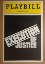 EXECUTION OF JUSTICE - PLAYBILL - MARCH 17, 1986