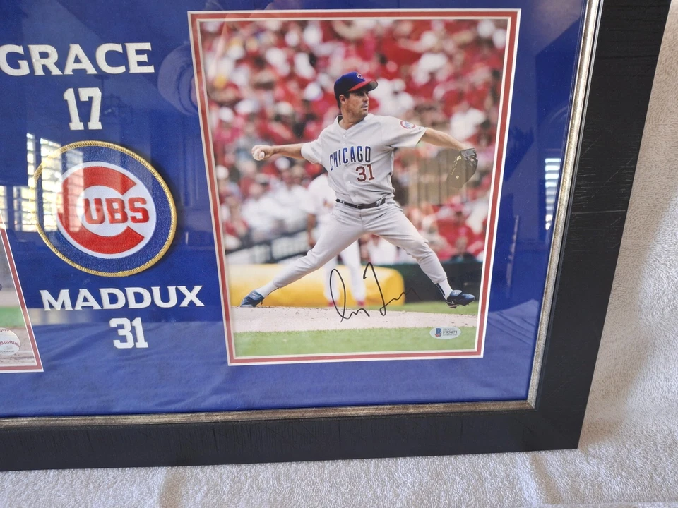 Фотографии Грега Мэддукса и Марка Грейса с автографом 8 x 10 в индивидуальной рамке - Изображение 3 из 4