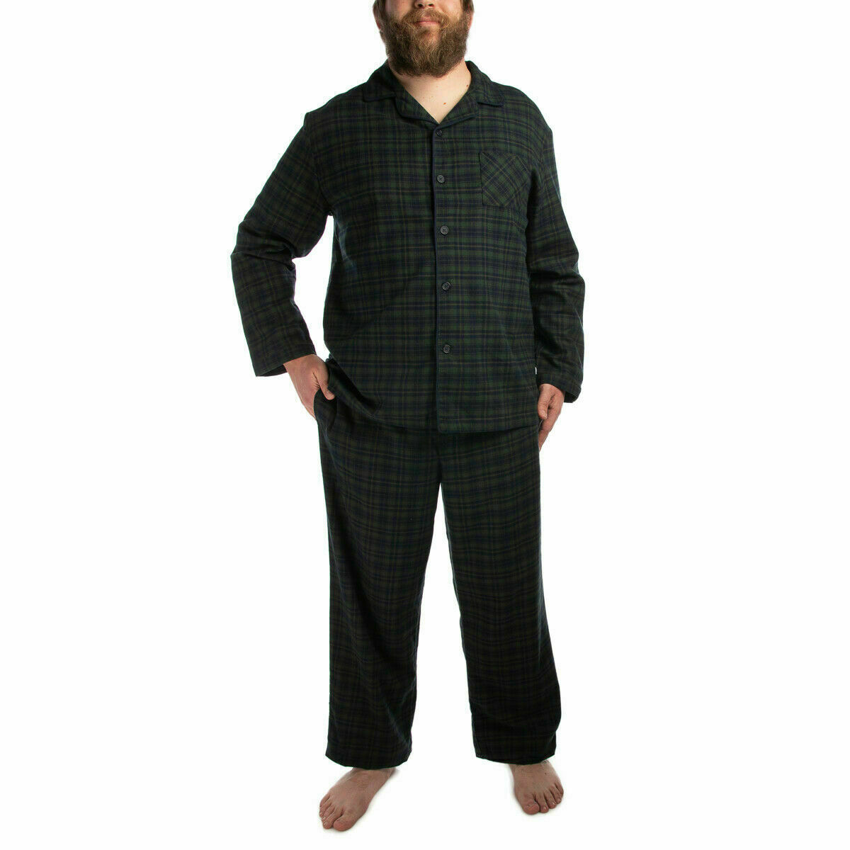 2pc Goodfellow Men’s Pajama Set 100% Cotton Shirt Pants PJs Loungewear  Flannel