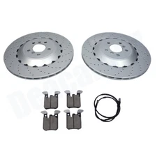 Performance Pair Set 2 Rear 370mm Brake Rotors & pads For BMW F80 F82 F83 F87