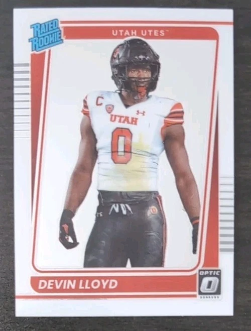 Devin Lloyd #33 2022 Panini Chronicles Draft Picks Donruss Optic Rated Rookie RC - Image 3 of 3