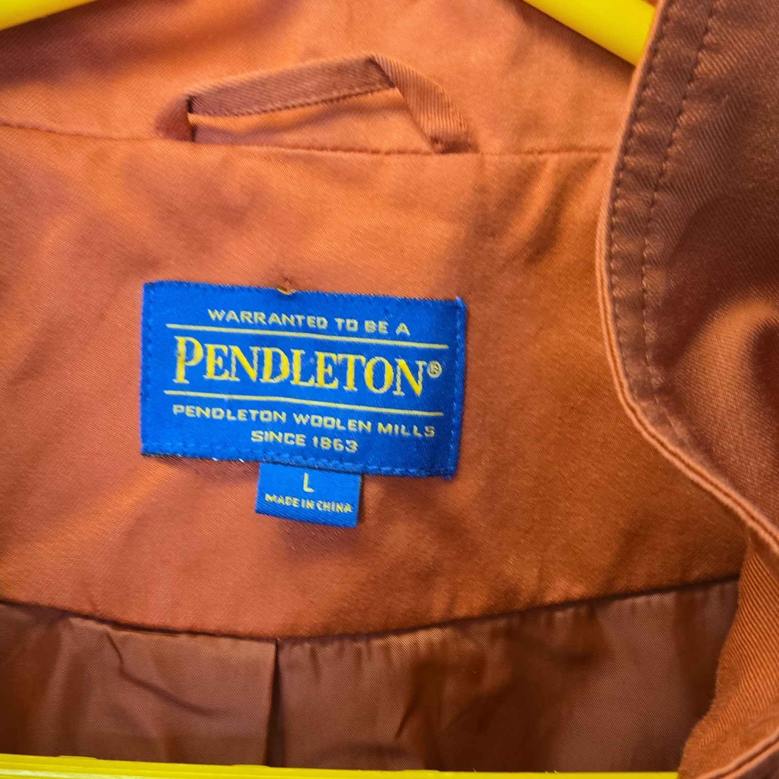 Pendleton Women's Orange Button Front Long Coat S… - image 2