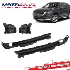 LED Fog Lights W/Bezel Cover For Mazda CX-9 2016-17-18-19-20-2023 RH+LH NEW US