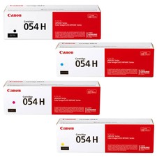 Genuine Canon 054H High Yield Toner Set Black Cyan Magenta Yellow for i-SENSYS M
