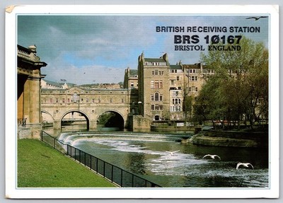 1996 Pulteney Bridge Bath England QSL Postcard BRS 10167 J Arthur Dixon A14