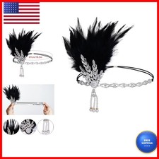 choyaxo Flapper Headband Roaring 20s Feather Headband for Women