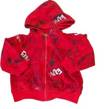 Vintage Y2K Elmo Sesame Street InfantRed Graphic All Over Sporty Hoodie Jacket