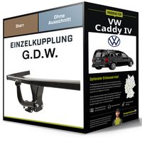 Starre AnhäNgerkupplung für VW Caddy IV 05.2015-Jetzt Typ Saa/Sab G.D.W. NEU