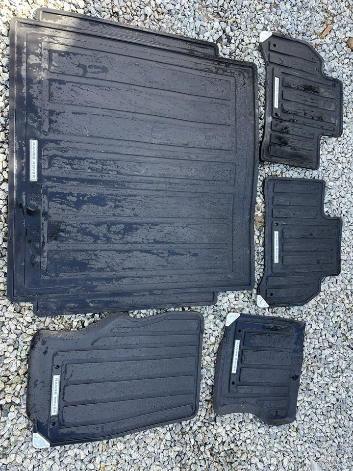 Juego de alfombrillas de goma para todo tipo de clima Land Rover Range Rover Sport 2014-2022 OEM Foto 2 de 4