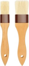 Pastry Brush-Basting Brush for Cooking,2 Pc Boar Bristles Brush for BBQ,Beech W