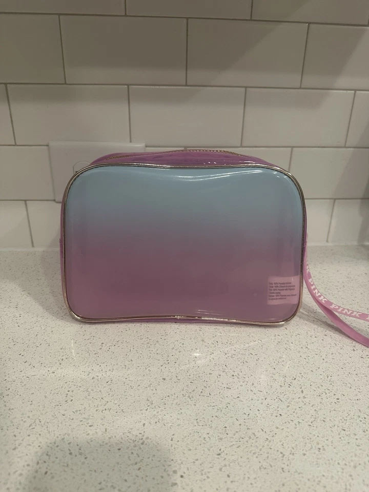 Bolso de Maquillaje Cosmético Victoria’s Secret Rosa Ombré Púrpura y Azul Foto 3 de 4