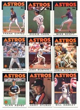 Lot Of (18) 1986 Topps Baseball Cards - Houston Astros