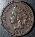 1898 INDIAN HEAD CENT - With LIBERTY & DIAMONDS - XF EF