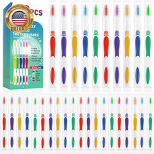 30 PCS Premium Individually Wrapped Bulk Toothbrush Pack, Disposable Toothbrushe