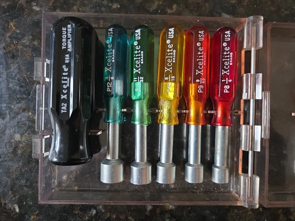 Гайковерт Xcelite PS-120 11 шт. набор с усилителем крутящего момента TA2 ~ хороший! США - Изображение 3 из 4
