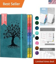 Password Book with Colorful Alphabetical Tabs, 8.4" x 5.8" Hardcover Password...