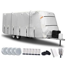 Oxford Fabric Travel Trailer Cover RV Cover 27'-30' Waterproof Rip-Resistant