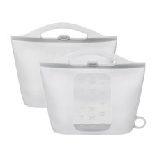 2 Pack Silicone Microwave Steam Sterilizer Bags,1.5L Reusable Steam Bags2453