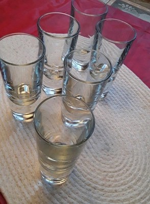 6 Vtg  Italian Carlo Moretti Bullet Glasses. Weighted. Heavy.